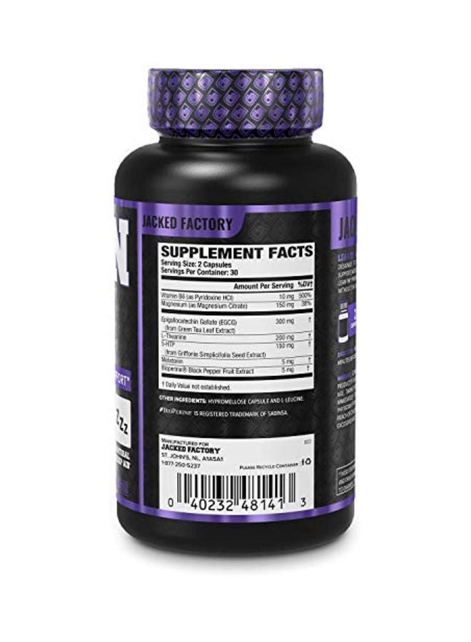 Jacked Factory - LEAN PM Fat Burner And Sleep Support - 60 Veggie Capsules - Image 1