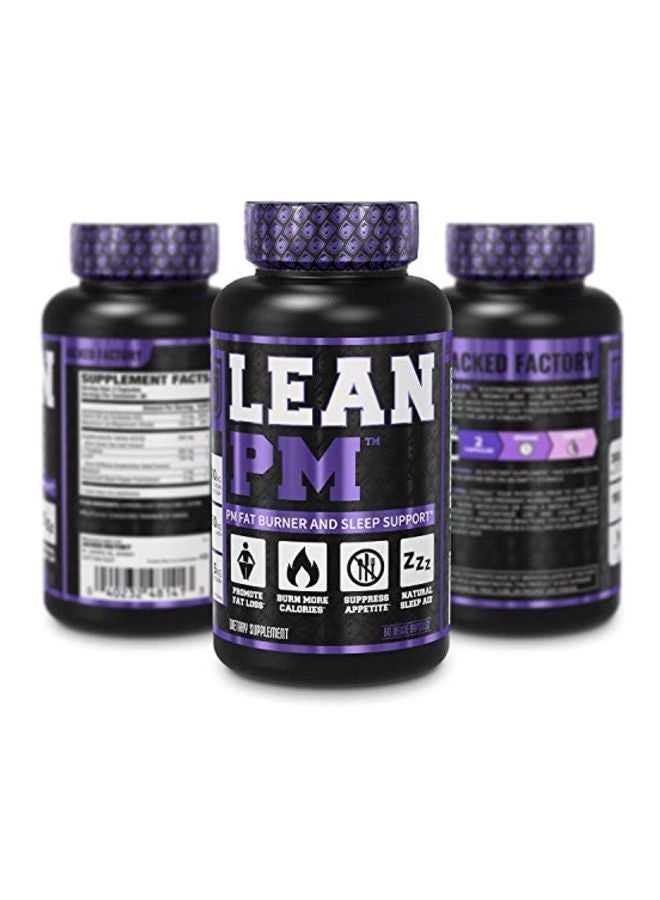 Jacked Factory - LEAN PM Fat Burner And Sleep Support - 60 Veggie Capsules - Image 1