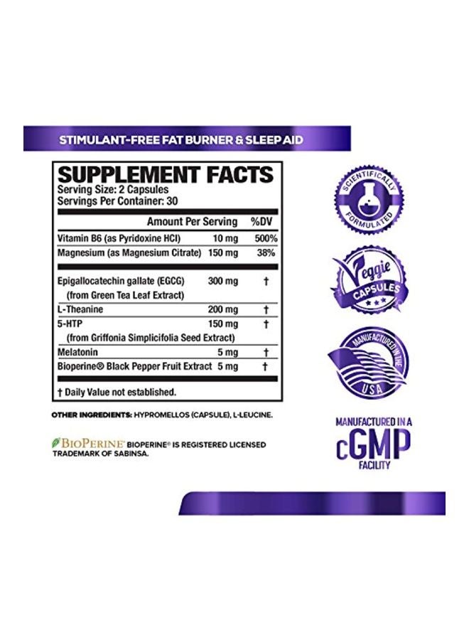 Jacked Factory - LEAN PM Fat Burner And Sleep Support - 60 Veggie Capsules - Image 1