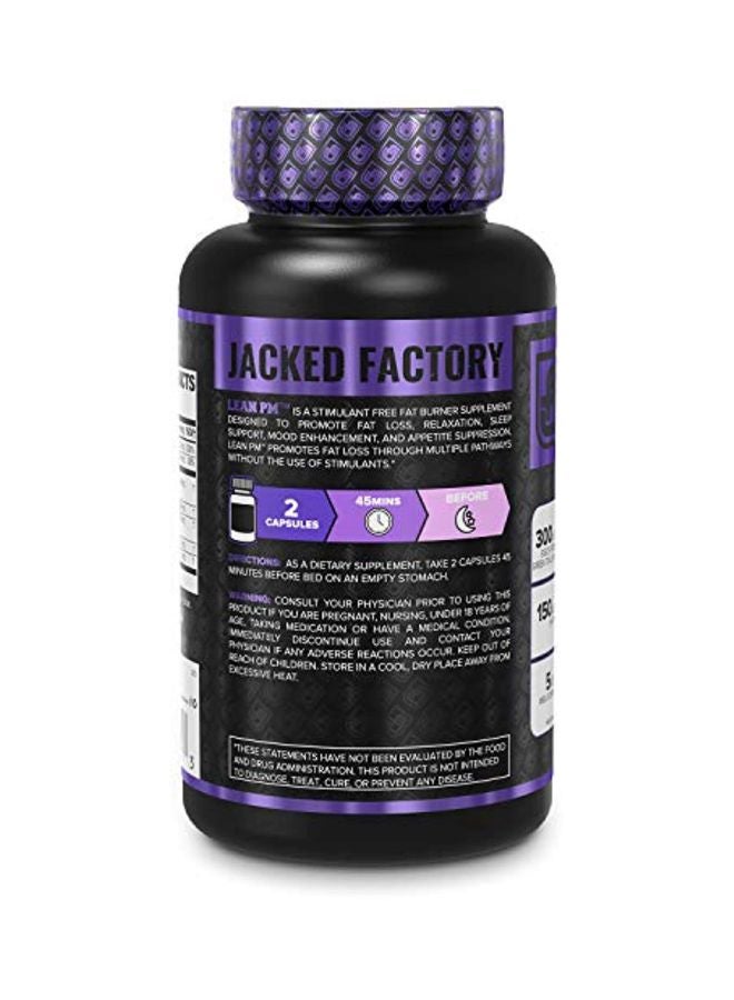 Jacked Factory - LEAN PM Fat Burner And Sleep Support - 60 Veggie Capsules - Image 1