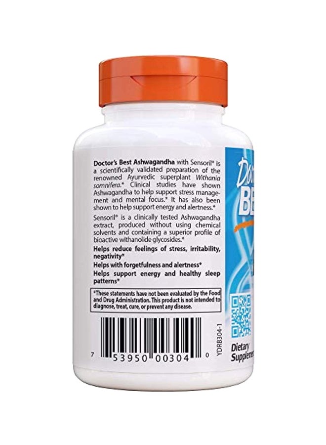 Doctor's BEST - Ashwagandha With Sensoril Dietary Supplement 125mg - 60 Caps - Image 1