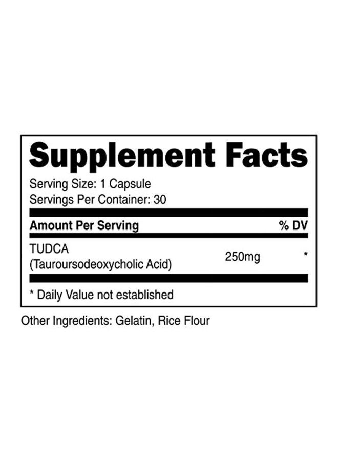 Nutricost - Tudca Tauroursodeoxycholic Acid 250 mg - 30 Capsules - Image 1