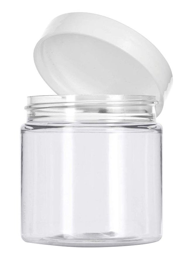 JUVITUS Pack Of 12 Refillable Travel Jar With Spatulas Clear/White  - Image 2