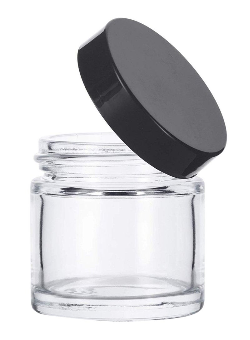 JUVITUS 12-Piece Straight Sided Jar And Spatula Set Clear/Black - Image 2