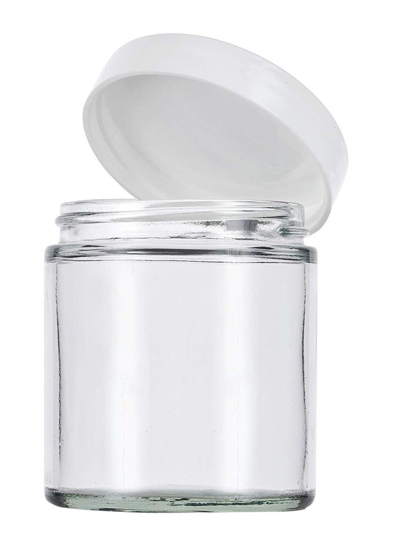 JUVITUS 25-Piece Straight Sided Jar And Label Set Clear/White  - Image 2