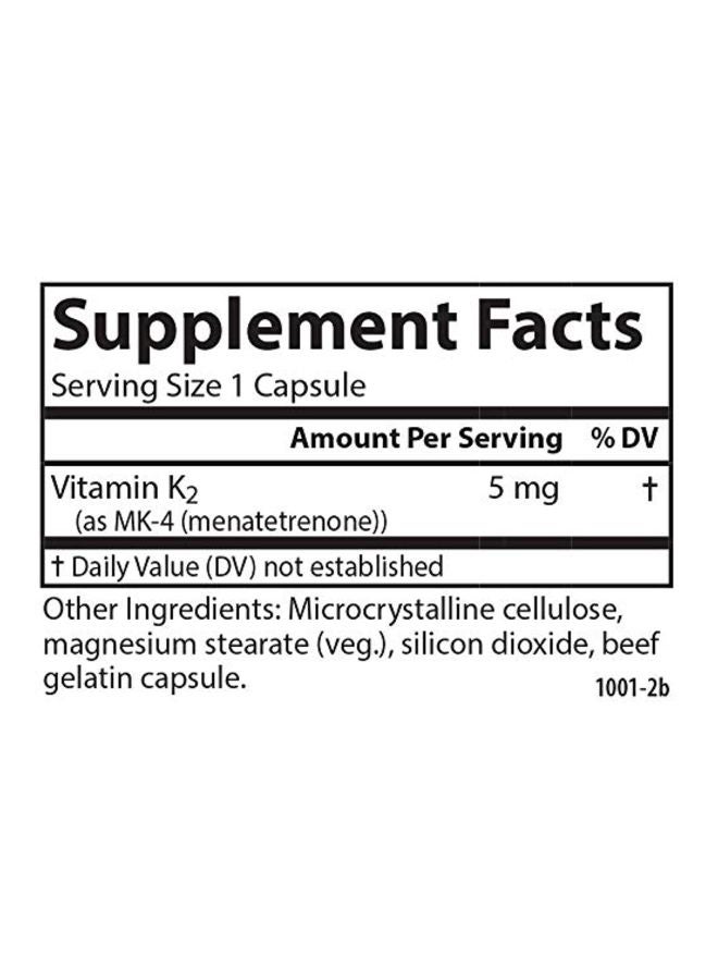 كارلسون مكمل غذائي بفيتامين K2 MK-4 ميناترينون - 180 كبسولة - Image 2