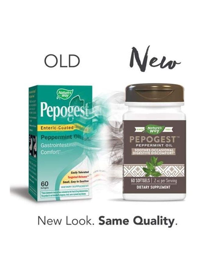 Nature's Way 5-Piece Pepogest Peppermint Oil Dietary Supplement - 60 Softgels  - Image 2