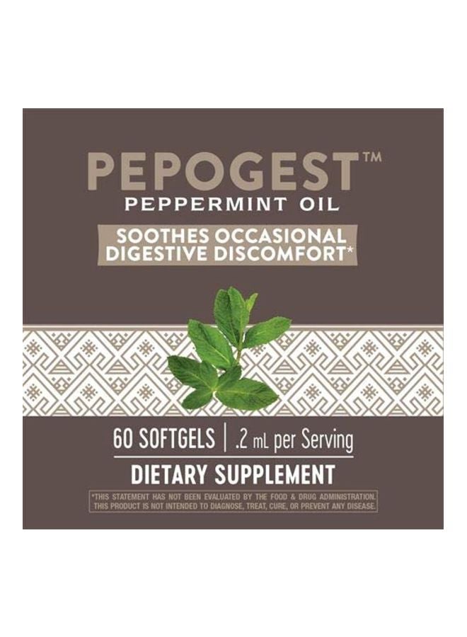 Nature's Way 5-Piece Pepogest Peppermint Oil Dietary Supplement - 60 Softgels  - Image 5