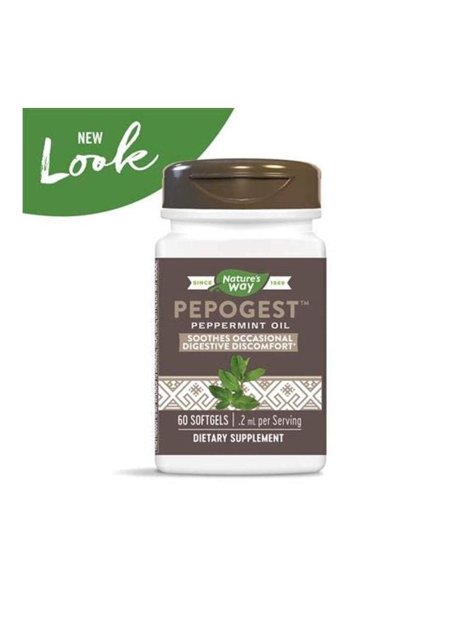 Nature's Way 5-Piece Pepogest Peppermint Oil Dietary Supplement - 60 Softgels  - Image 3