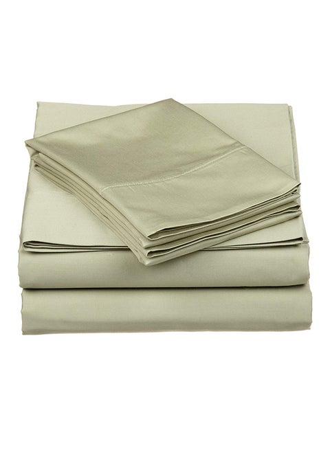3-Piece Solid Pattern Twin XL Sheet Set sage