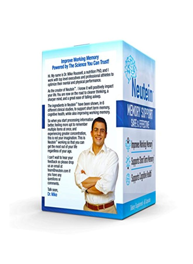 Neutein Natural Memory Support Dietary Supplement - 60 Capsules - Image 3