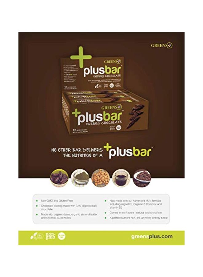 Greens+ 12-Piece Plusbar Energy Chocolate - Image 5