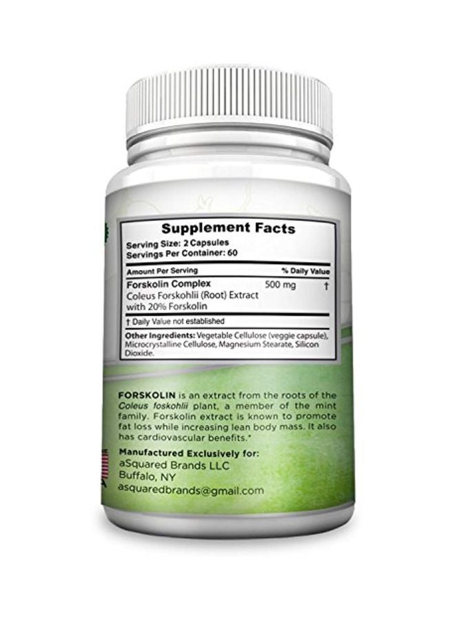 aSquared Nutrition Forskolin 500mg - 120 Capsules - Image 4
