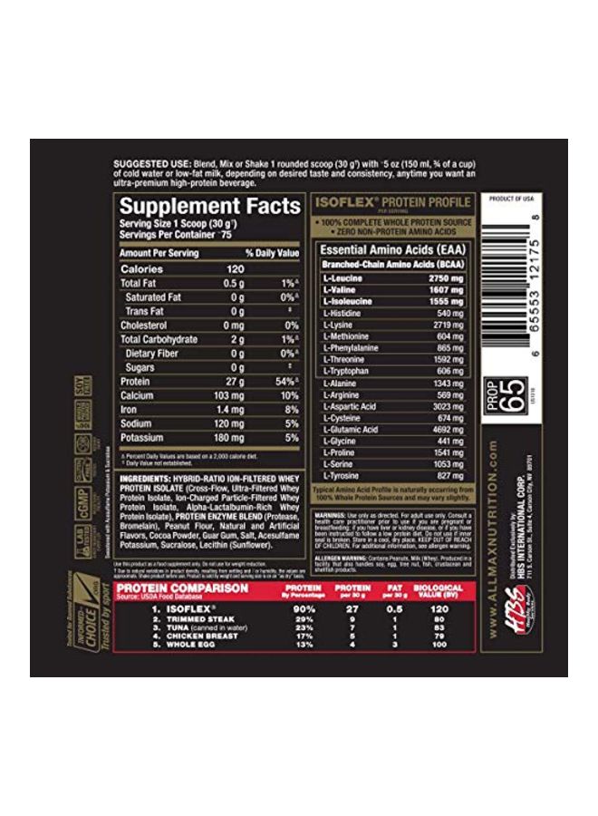 أولماكس نيوتريشن مكمل غذائي أيزو فليكس من بروتين مصل اللبن - نكهة شوكولاتة زبدة الفول السوداني - Image 4