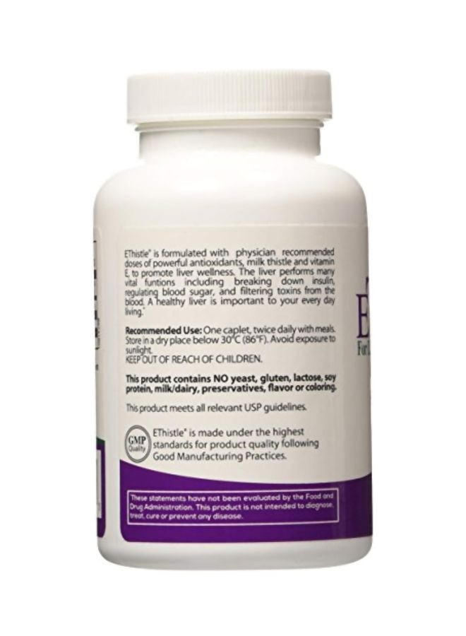 EThistle Milk Thistle And Vitamin E Dietary Supplement - 180 Caplets - Image 2
