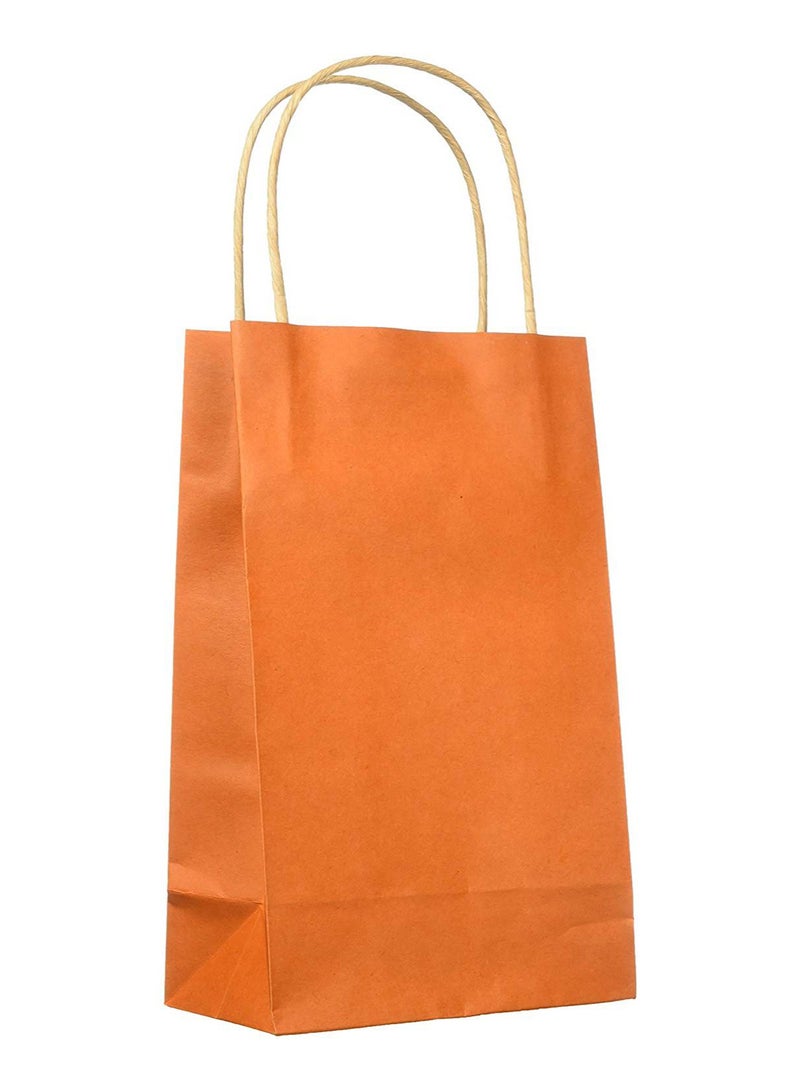 داريس حقيبة ورقية بلون موحد مع مقبض برتقالي