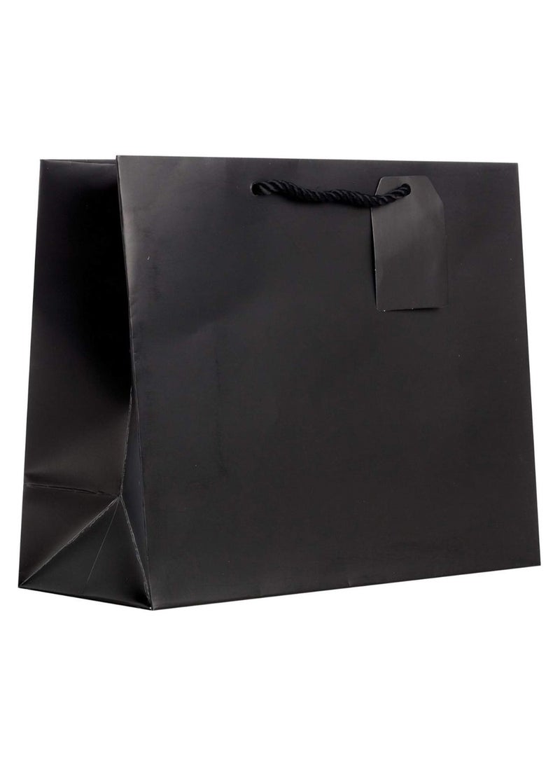 Jillson Roberts 6-Piece Solid Colour Gift Bag Set Black 