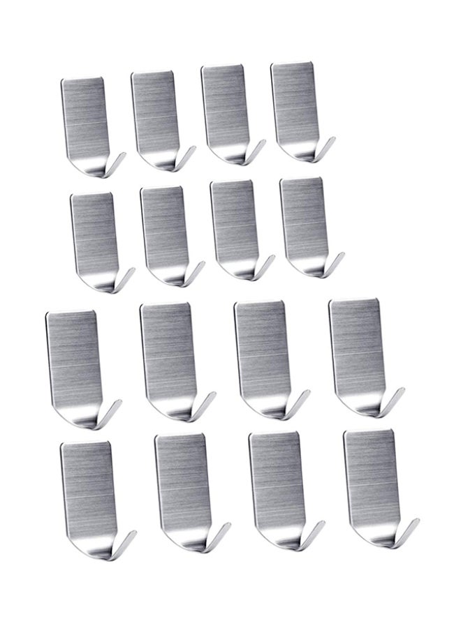 لانسيان مجموعة علّاقات لتنظيم المفاتيح وتخزينها، مكونة من 16 قطعة فضي - Image 1