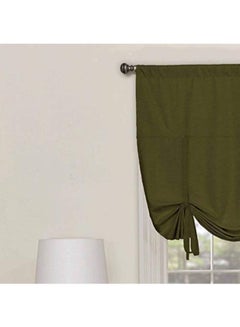 eclipse 2-Piece Kendall Short SingleTie Up Curtain Green 42 x 63inch  - Image 2
