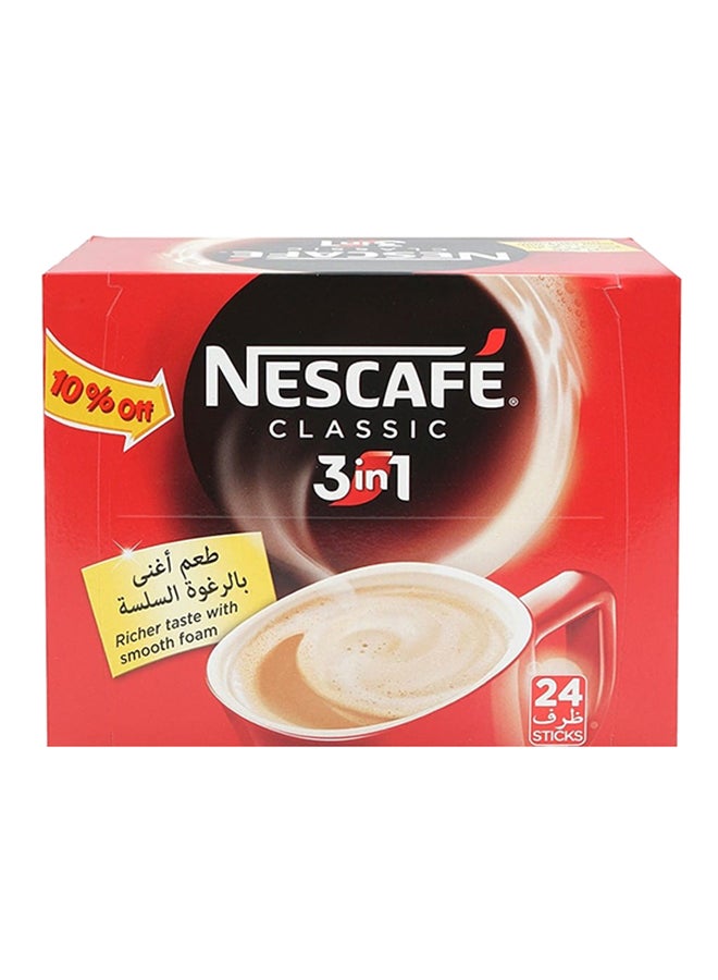 نسكافيه قهوة كلاسيك 3 في 1 عبوة من 24 قطعة - Image 2