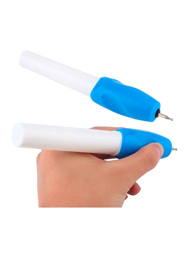 Electric Pen Carve Rotary Tool White/Blue  - Image 2