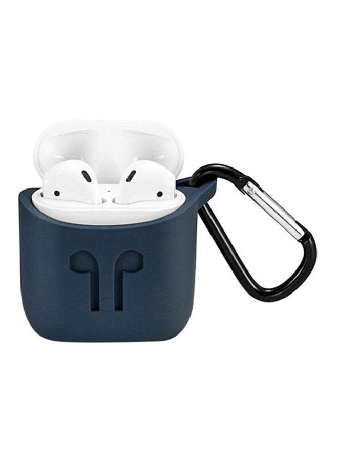 Charging Cover Hanging Pouch Case For Apple AirPods Blue - Image 2