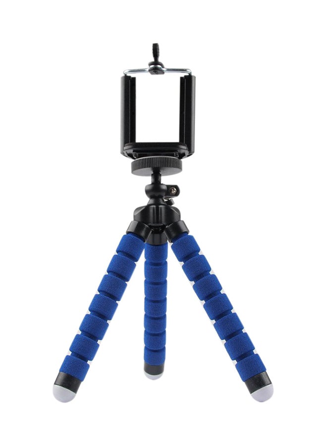 Generic Portable Tripod Stand With Mobile Holder Clip Blue/Black  - Image 3