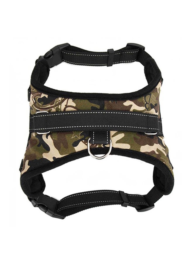Adjustable Pet Chest Strap Black/Beige/Green Large - Image 2