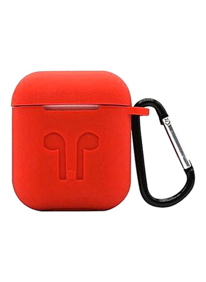 Generic - Protective Case Cover For Apple AirPods With Strap Holder Red - Image 1