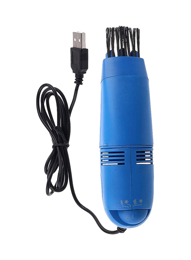 مكنسة كهربائية صغيرة للوحة المفاتيح مزودة بمنفذ USB أزرق - Image 2