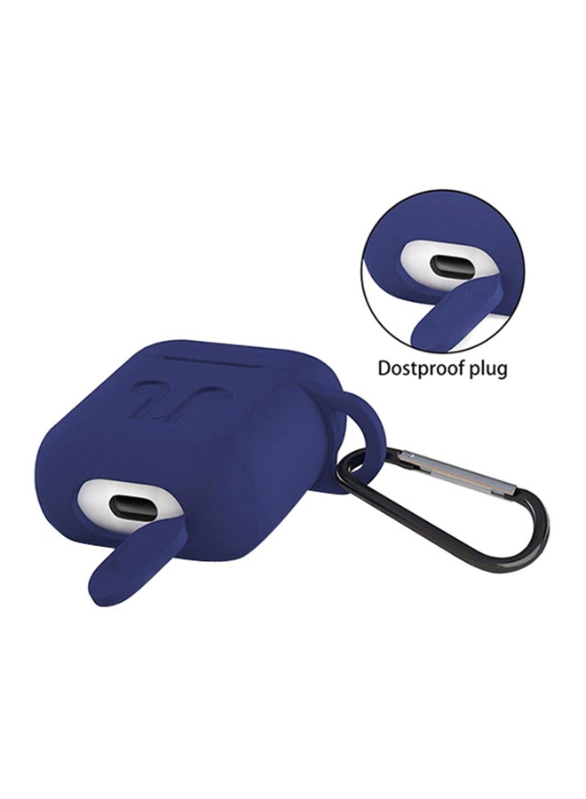Soft Silicone Case Cover For Apple AirPods Dark Blue  - Image 2