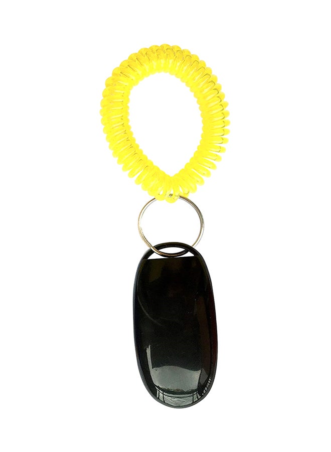 Generic Pet Training Clicker With Key Ring And Wrist Strap Black/Yellow  - Image 2