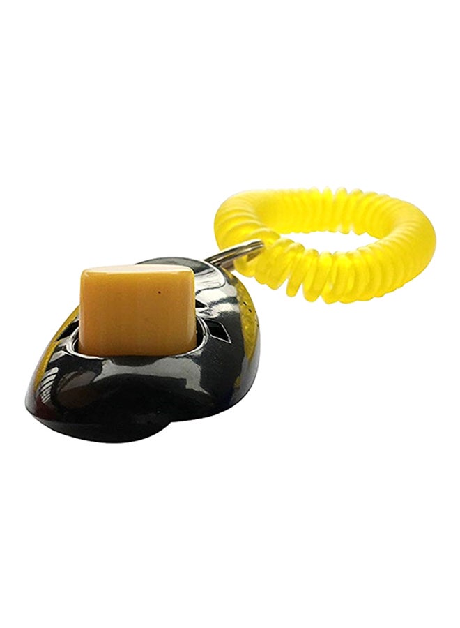 Generic Pet Training Clicker With Key Ring And Wrist Strap Black/Yellow  - Image 3