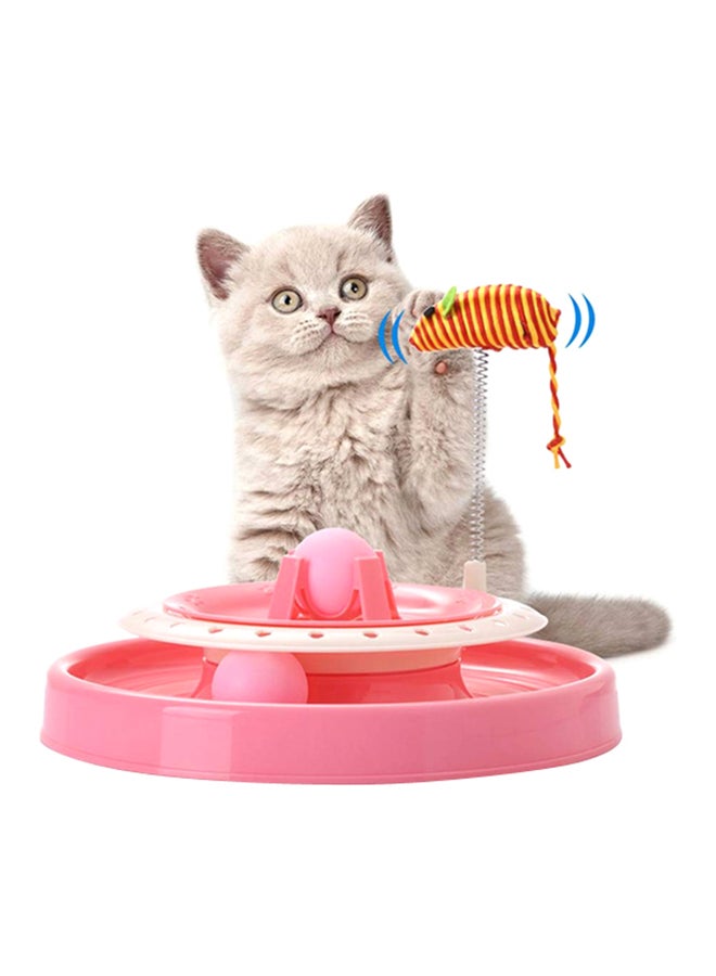 يودوت لعبة القطط برج تربو مع كرة الخدش وردي/أبيض - Image 2