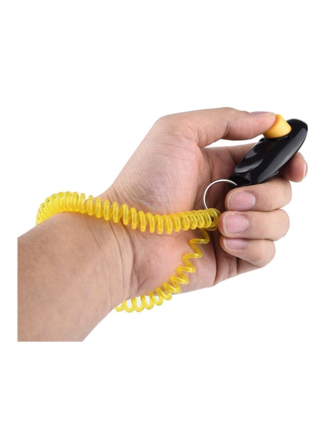 Generic Pet Training Clicker With Key Ring And Wrist Strap Black/Yellow  - Image 4