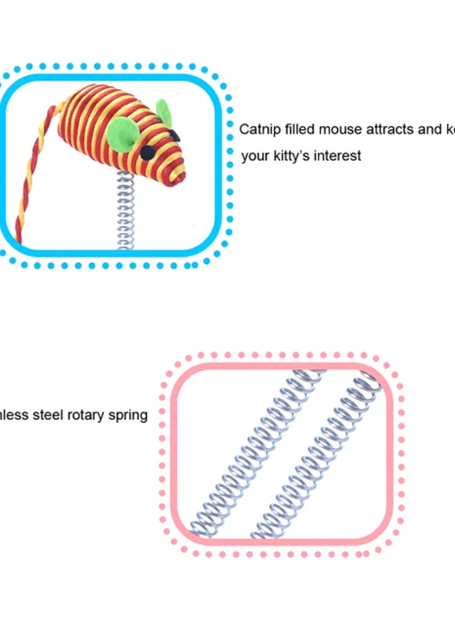 يودوت لعبة القطط برج تربو مع كرة الخدش وردي/أبيض - Image 4