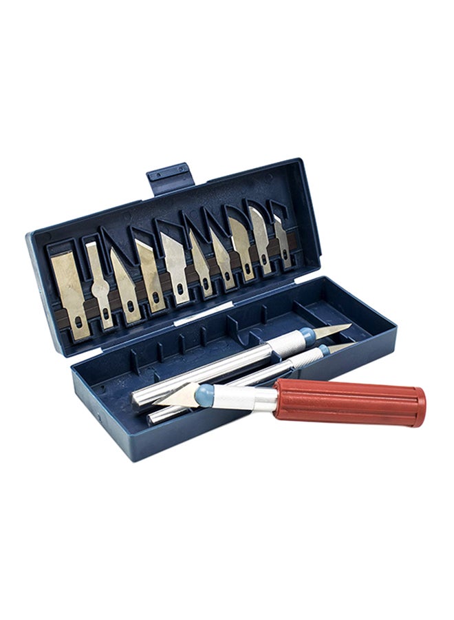 MEGA 16-Piece Hobby Knife Set Blue 1feet - Image 2