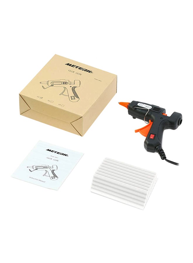Meterk Mini Hot Melt Glue Gun With 50-Piece Glue Stick Set Black - Image 5