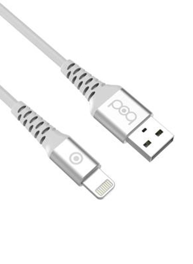 BOD - Lightning To USB Data Sync And Charging Cable White - Image 1