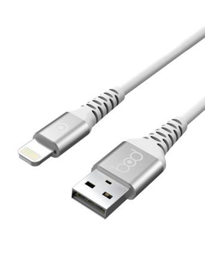 BOD - Lightning To USB Data Sync And Charging Cable White - Image 1