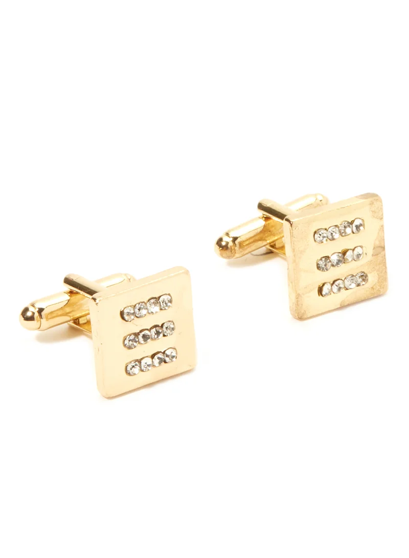 English Laundry Classic Square Cyrstal Studded Cufflinks