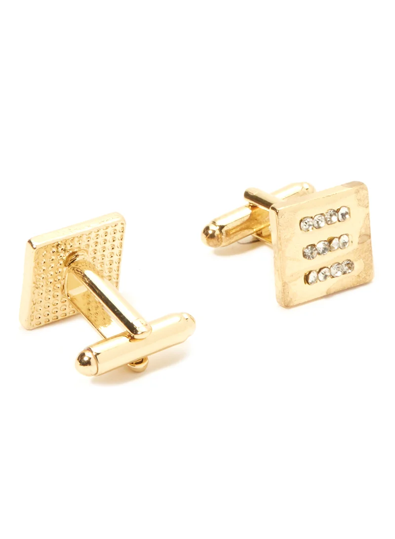 English Laundry Classic Square Cyrstal Studded Cufflinks