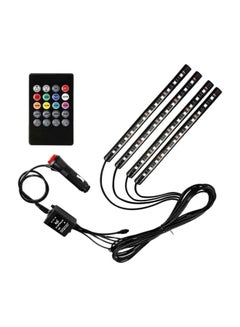 Generic 3-Piece Car LED Light With Music Sensor And Remote Control  - Image 1