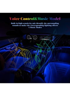 Generic 3-Piece Car LED Light With Music Sensor And Remote Control  - Image 4