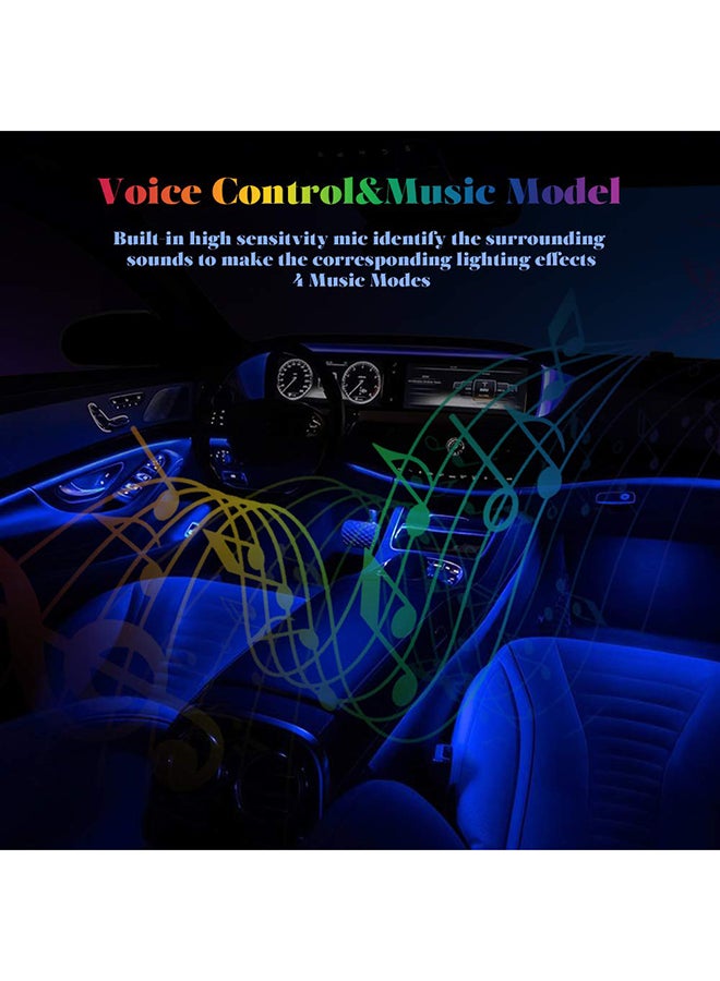 Generic 3-Piece Car LED Light With Music Sensor And Remote Control  - Image 4
