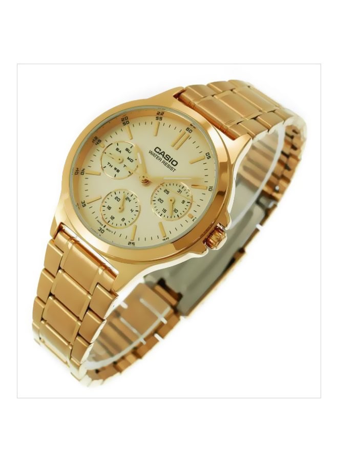 CASIO - Men's Stainless Steel Analog Watch MTP-V300G-9AUDF - 33 mm - Gold - Image 1