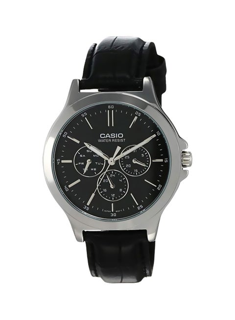 Men's Water Resistant Analog Watch MTP-V300L-1AUDF - 42 mm - Black