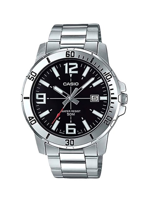 Men's Water Resistant Analog Watch MTP-VD01D-1BVUDF - 45 mm - Silver