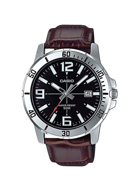 Men's Enticer Water Resistant Analog Watch MTP-VD01L-1BVUDF