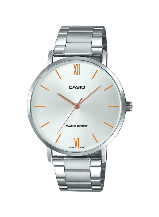 CASIO Men's Enticer Water Resistant Analog Watch MTP-VT01D-7BUDF - 40 mm - Silver - Image 1